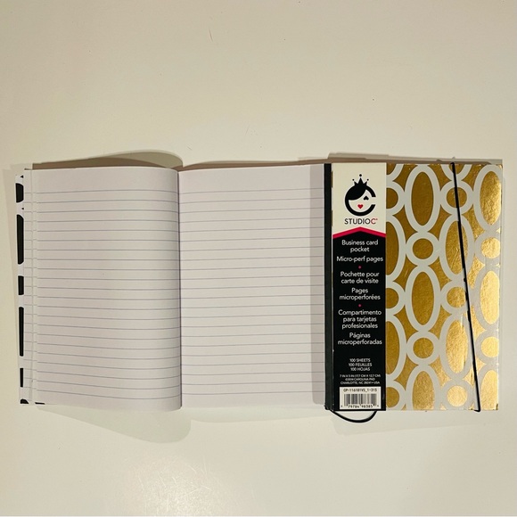 Studio C Set of 2 100 Sheet Gold Notebooks, 5 x 7 - Picture 3 of 3